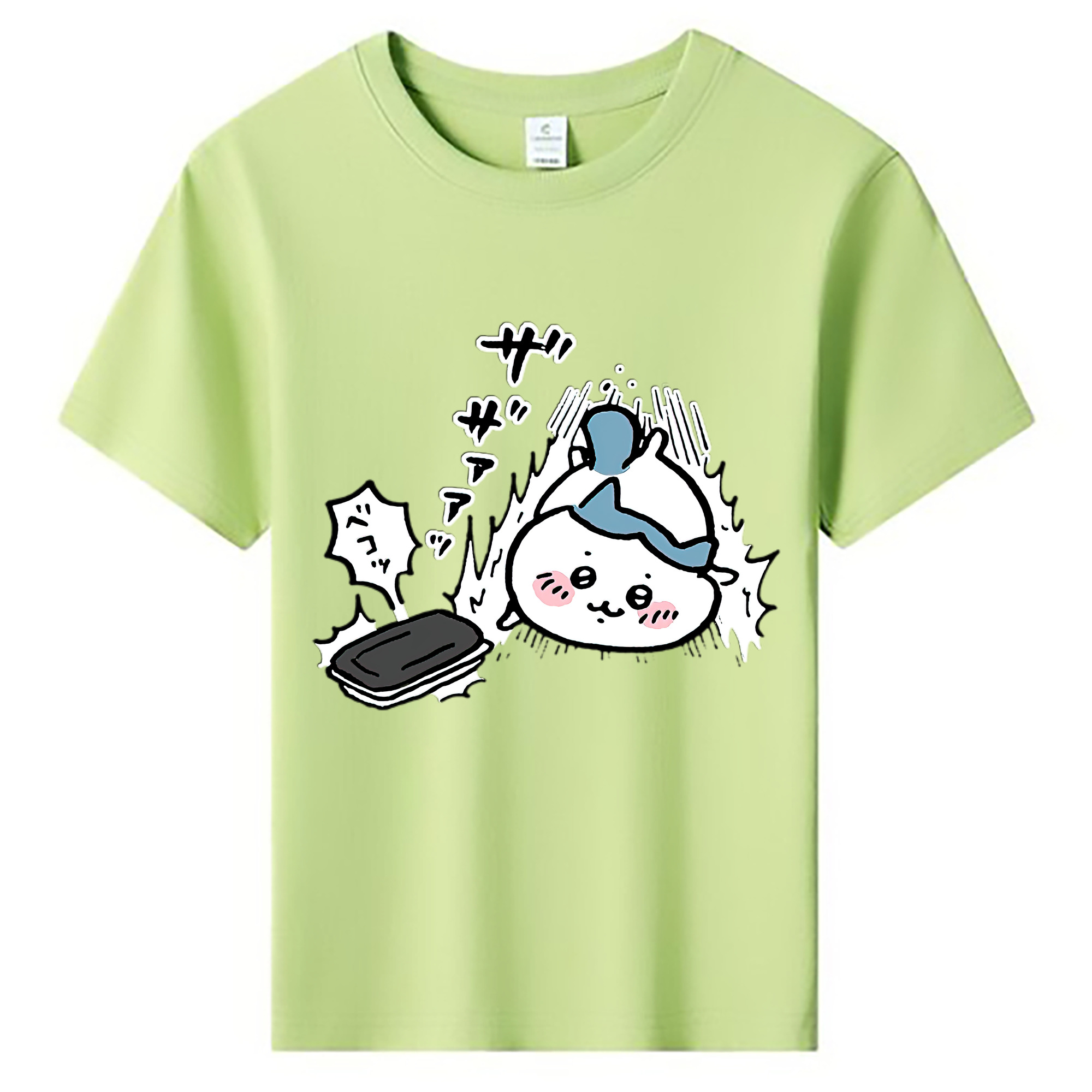 （画像用） ちいかわ ハチワレ Chii-kawa hachiware 綿100％キッズTシャツ（フロントプリント）